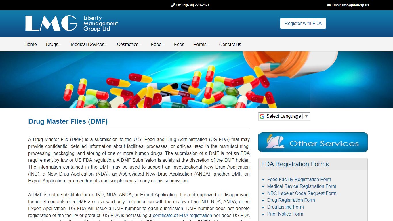 Drug Master Files | FDA DMF Submission | FDA Agent | DMF Requirements