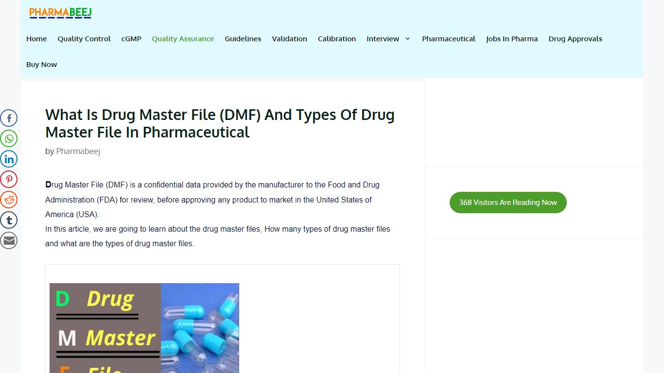 What Is Drug Master File (DMF) And Types Of Drug Master File In ...