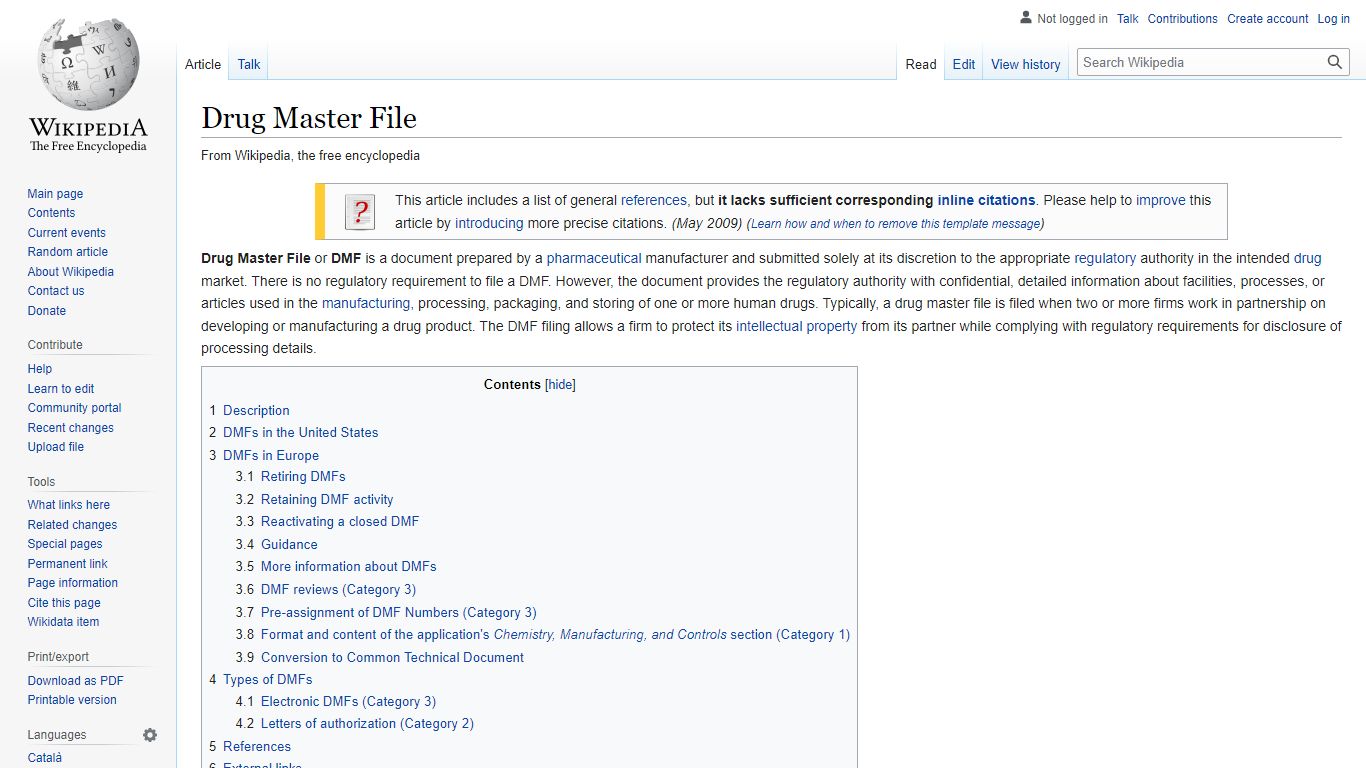 Drug Master File - Wikipedia